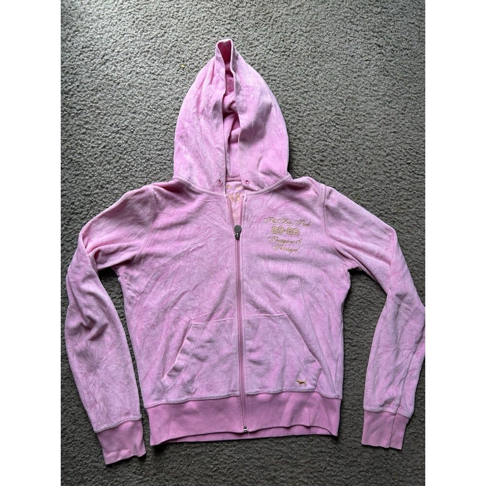 RARE Vintage Victoria’s Secret PINK Velour Y2K Tracksuit JACKET/TOP ONLY MED